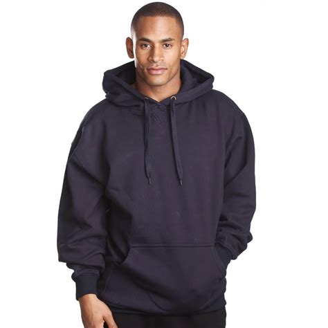 heavyweight navy blue hoodie.